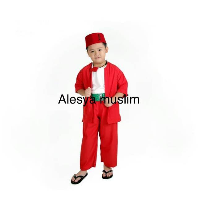 Baju silat anak betawi stelan pangsi anak betawi