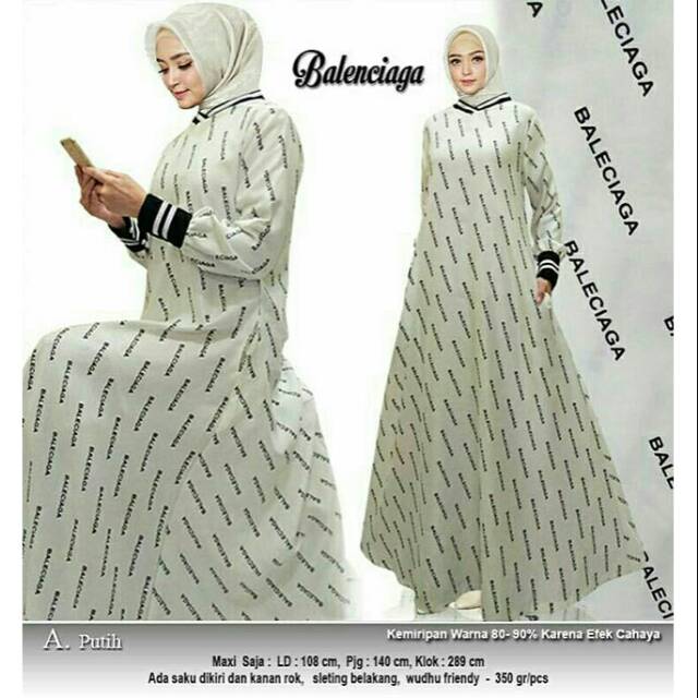 DRESS BALECIAGA BAJU HIJABERS