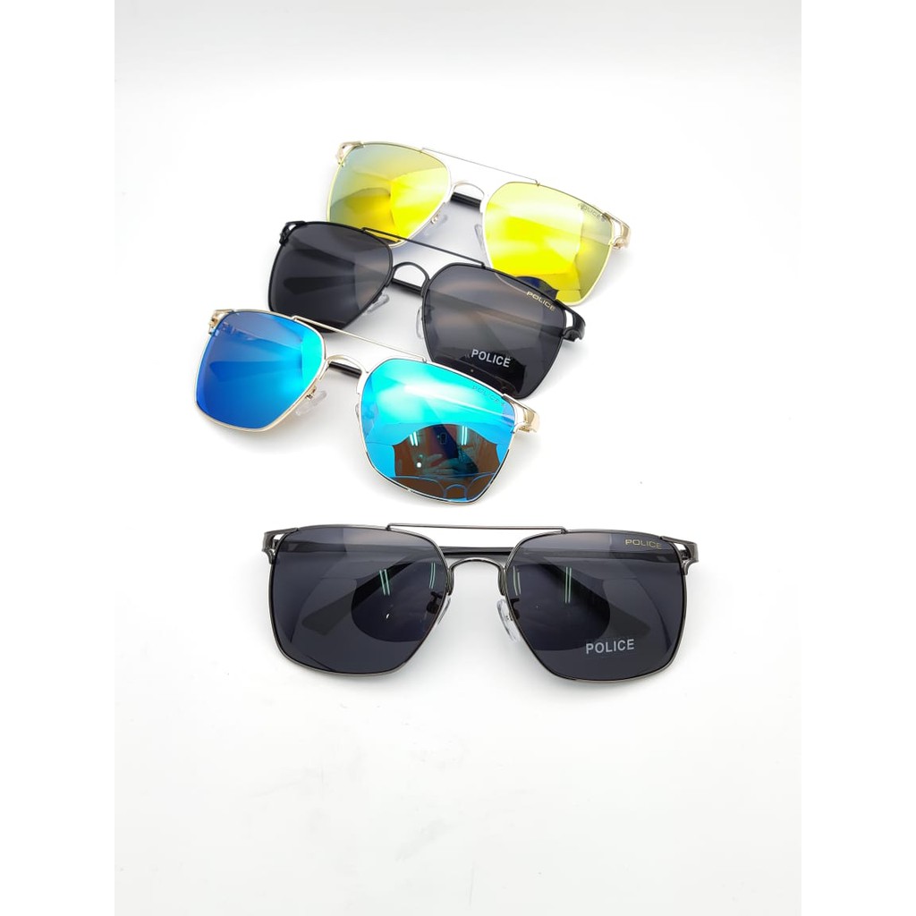 Sunglass - Fashion Pria - Kacamata Hitam Pria - Kacamata Hitam Pria Police A8319 Lensa Anti UV