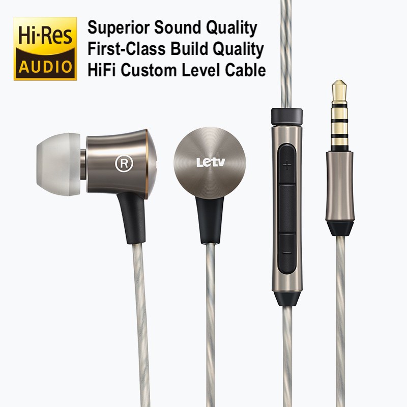 High Resolution Audio Letv High Class All Metal Earphone With Mic