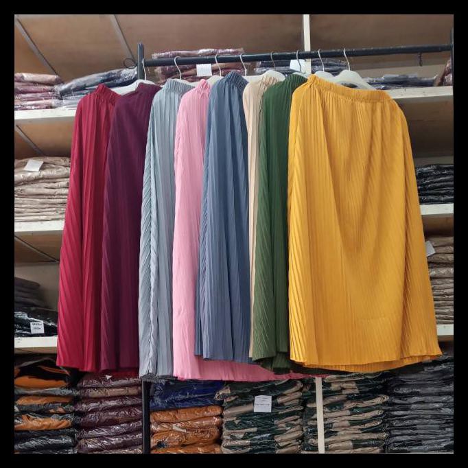 Kekinian Rok Big Size Plisket Jumbo Model Payung