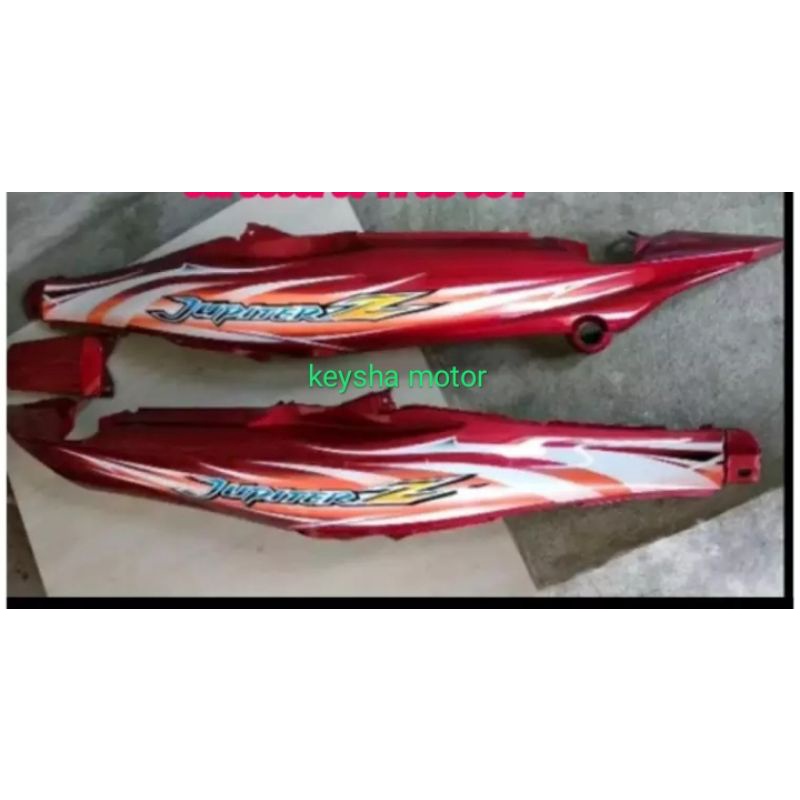 cover body jupiter burhan/z new plus striping warna merah marun