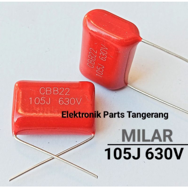 CAPACITOR MILAR 105J 630V 105 J 1UF BQ72 CAPACITOR MYLAR 105K 630V KAPASITOR MILAR 105J 630V MILAR 1