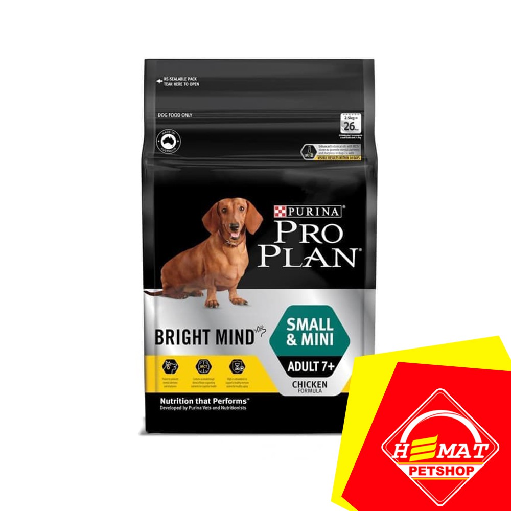 PRO PLAN BRIGHTMIND SMALL AND MINI ADULT 7+ 2.5 Kg / PROPLAN DOG 2.5kg