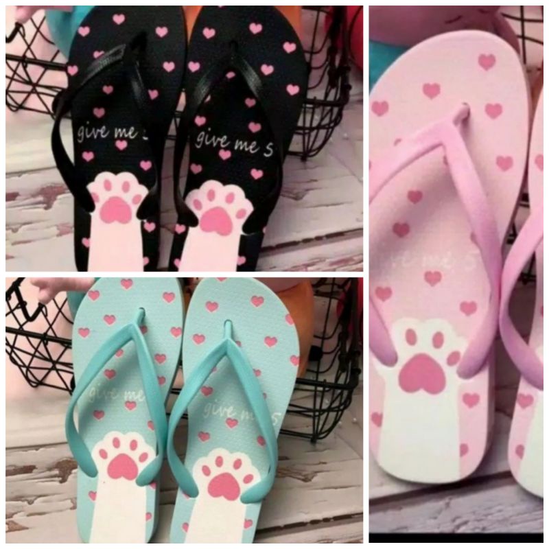 sandal jepit kaki kucing