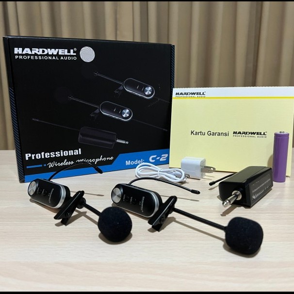MICROPHONE MIC WIRELESS CLIP ON MIKROPON MIK TANPA KABEL JEPIT KANCING HARDWELL C-2 C2 ORIGINAL ORI BAGUS TERLARIS TERBAIK GARANSI