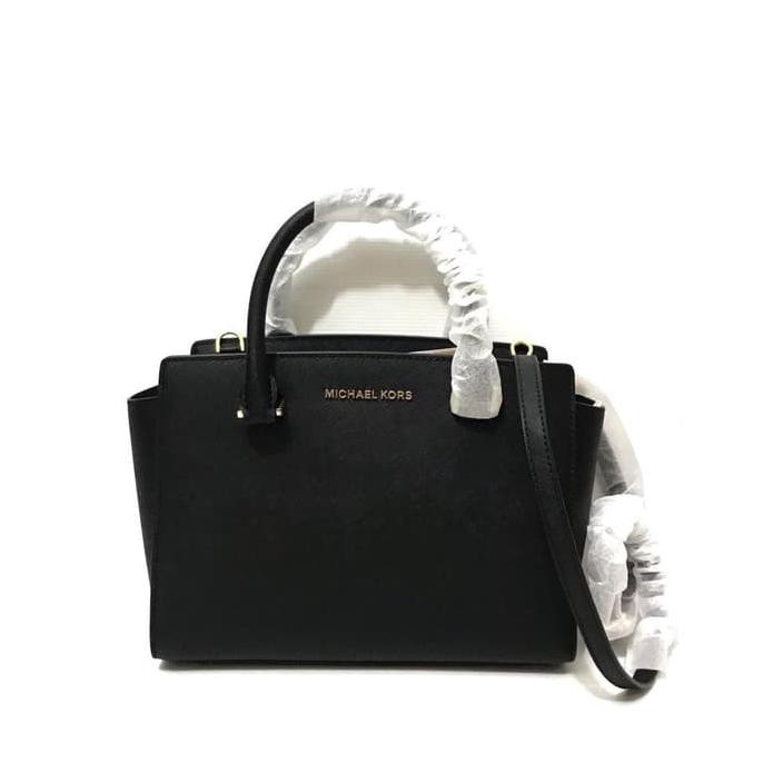 ☛☛ SALE TAS SELEMPANG MURAH☛☛ TAS MICHAEL KORS SELMA MEDIUM SATCHEL BLACK ASLI ON SALE