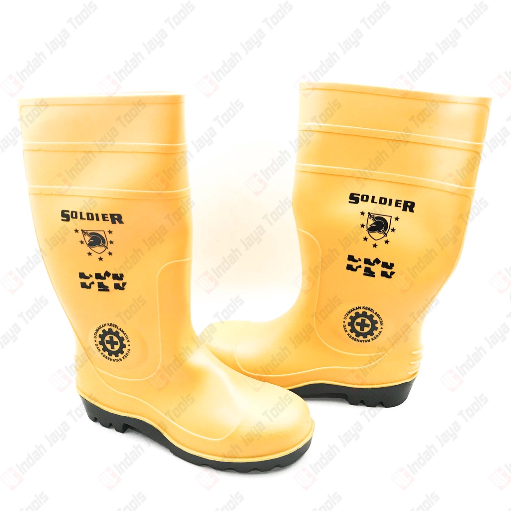 SOLDIER Sepatu Boot Safety PVC Kuning - Rainboot Yellow Boots petrova