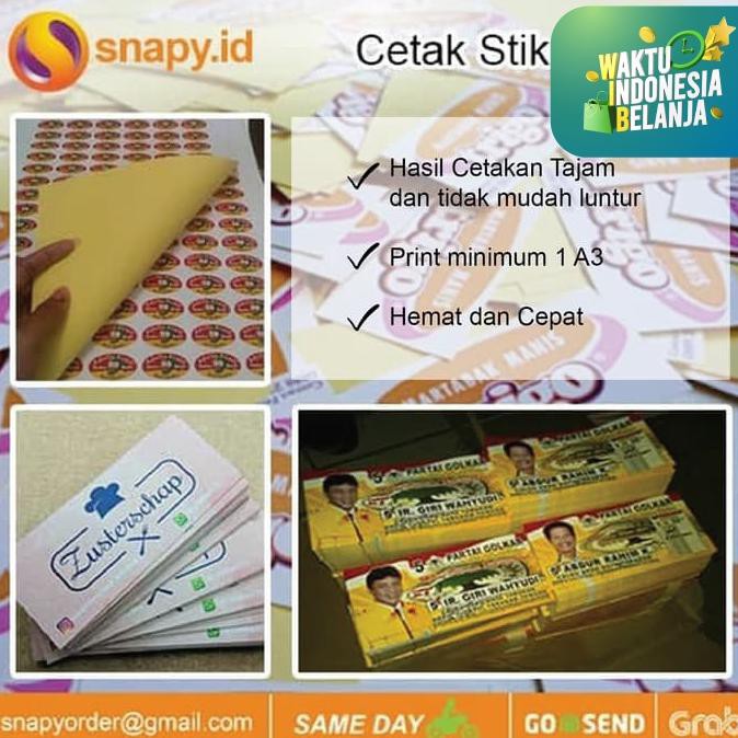 

Cetak sticker/stiker Cromo A3+