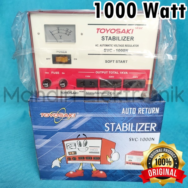 Stabilizer Toyosaki 1000 Watt SVC-1000N 1000w Stabilizer Listrik Toyosaki SVC 1000 Watt