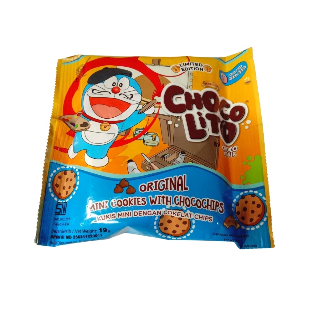 

Choco Lito 19gr Mini Cookies with Chocochips Coklat Biskuit Roti Cemilan