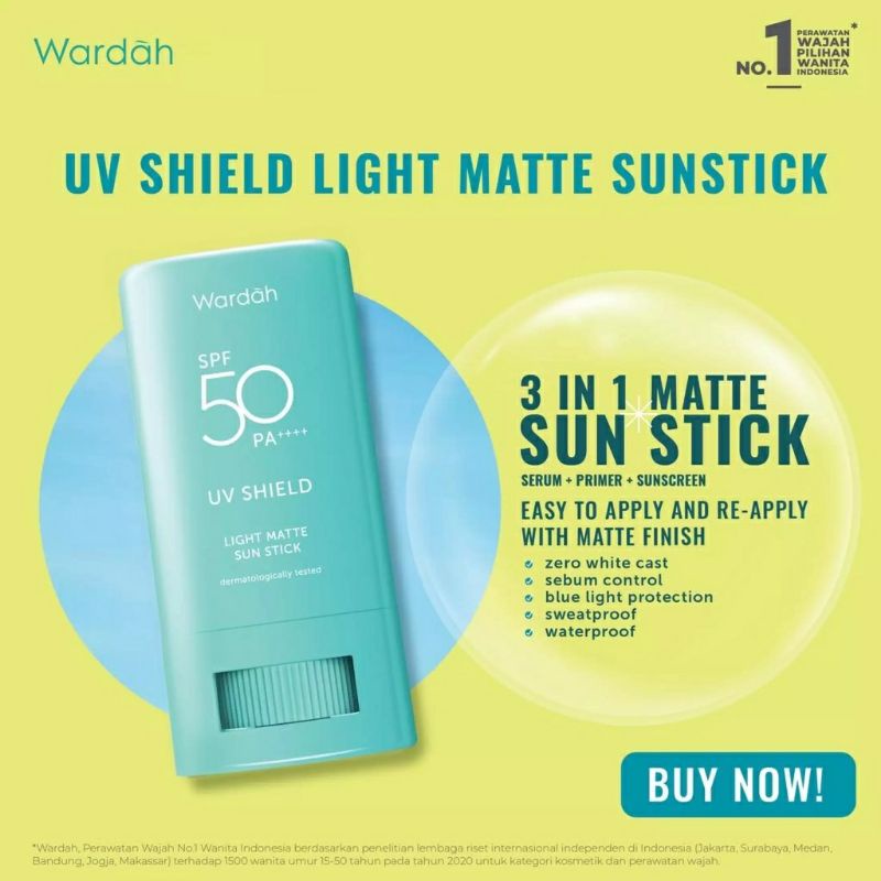 Wardah Uv Shield Light Matte Sun Stick Sunscreen