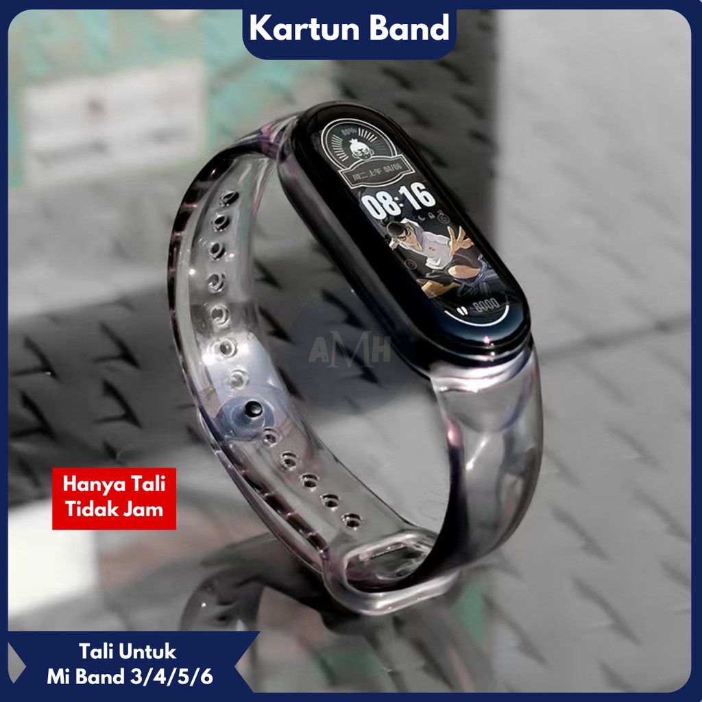 Glacier Transparan Berganti Warna Strap untuk Ml Band 3 4 5 6