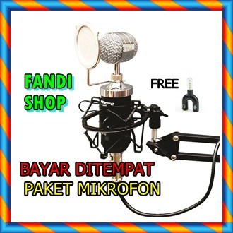 Paket LITE microfon Rekaman / Smule Mic Kondenser BM 8000 + Stand