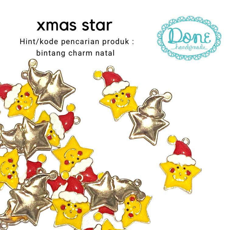 Charm bintang charm natal pernak pernik aksesoris kerajinan tangan ce308