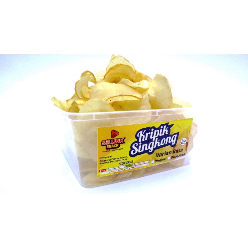 

TERMURAH 1box ±1/4kg Kripik Singkong Original / Asin Silunk Snack