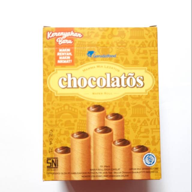 Chocolatos wafer roll isi 24