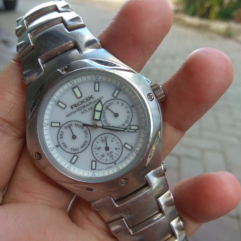 Jam tangan pria original Alba Roox Solar V14J 0B00 Japan movt