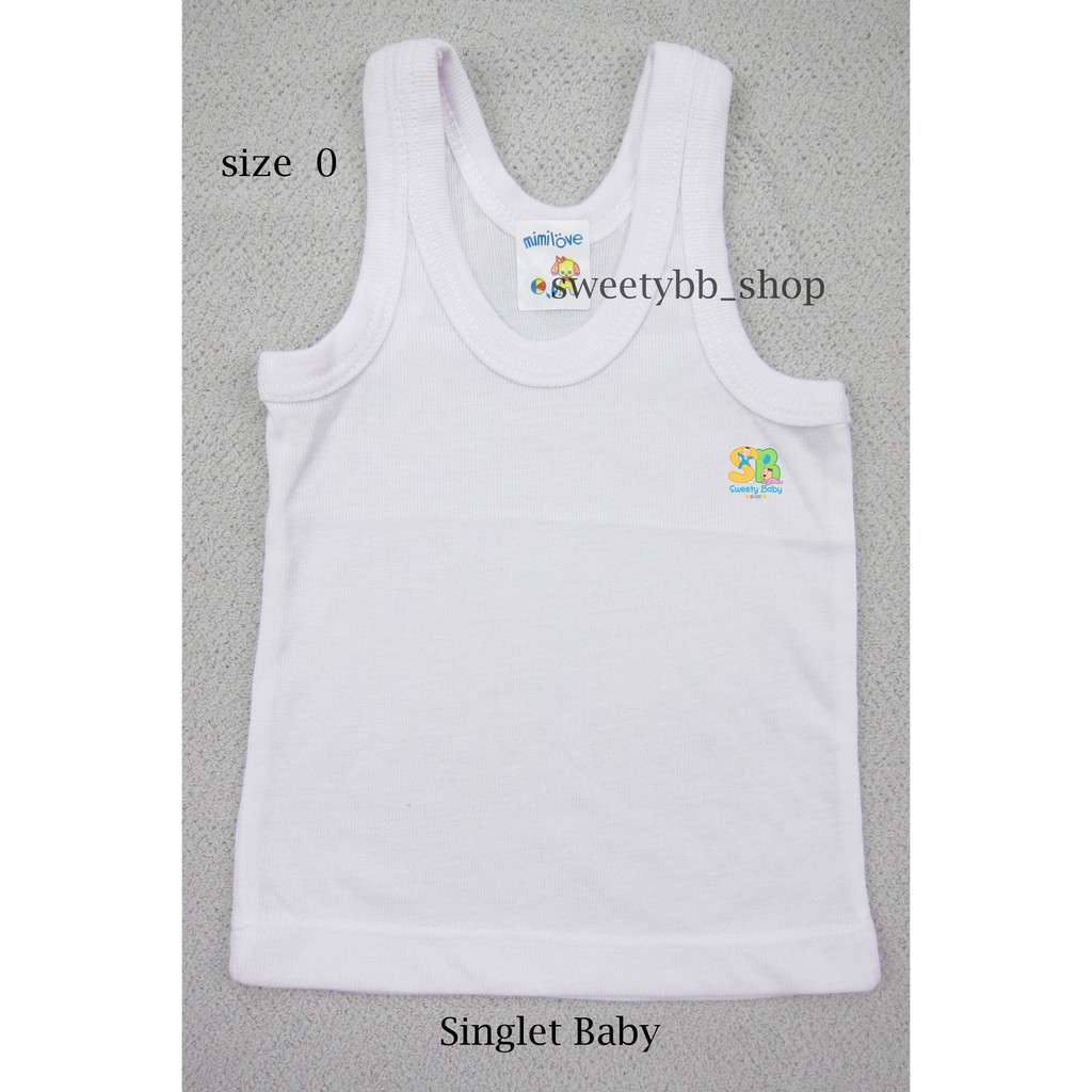 Singlet Bayi UNISEX / Pakaian Dalam Anak / Kaos Kutang Anak (0 - 2 THN)  6PCS