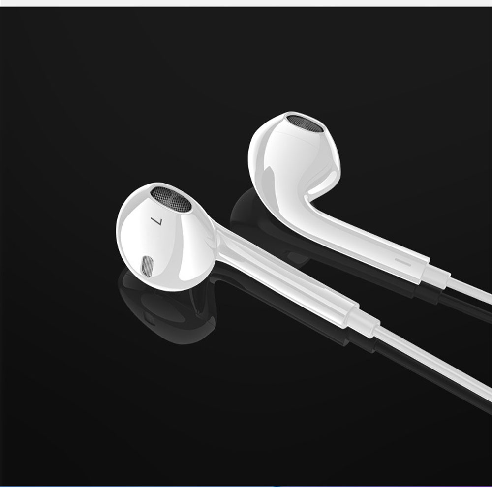 KEBETEME Earpods Earphone Headset In-Ear 3.5 mm Jack with Mic - KIK58 - White