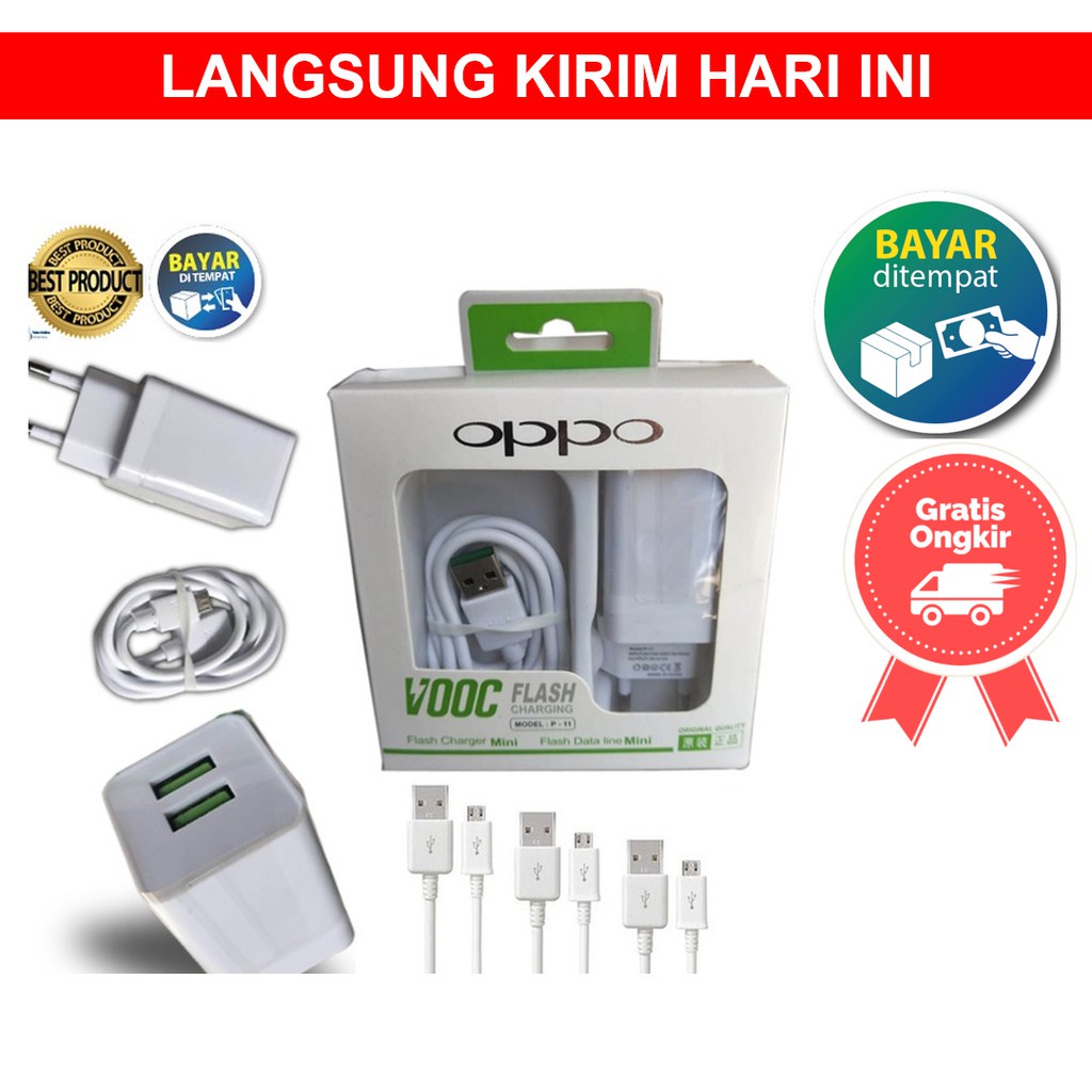 Charger  Oppo Vooc Fast Charging 2Amper 2Port USB Ori