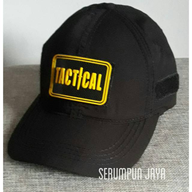 TOPI TACTICAL - TOPI TACTICAL VELCRO HITAM