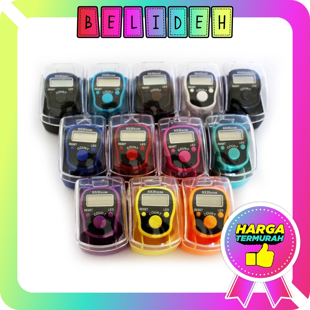 BELIDEH Alat Hitung Digital Led Tasbih Jari Counter Tally Tasbeh Ibadah Mini Import Murah Elektronik