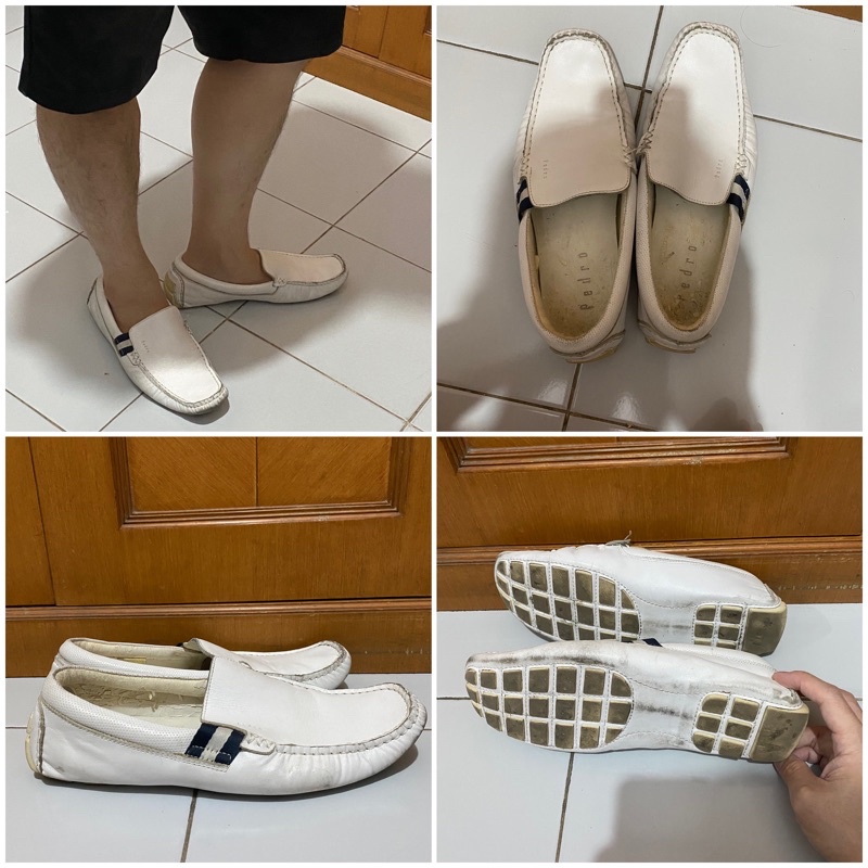 [Preloved] Sepatu Pedro Putih Original Loafers Laki Pria White Man