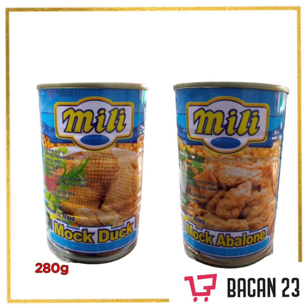 Mili Mock Duck 280gr - (Daging - Abalone Vegeterian) / Makanan Kaleng / Bacan 23 - Bacan23