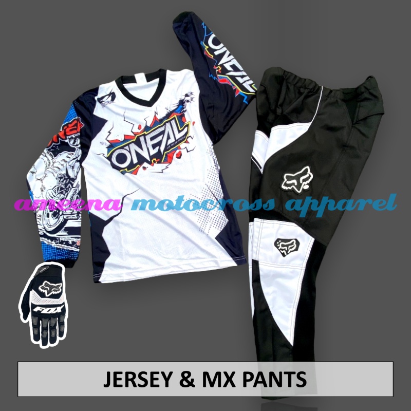 Jerseyset - Jersey set Trail - Jersey &amp; Celana Motocross - Jersey Trabas - Jersey Stelan MX Cross - Satu Set Jersey &amp; Celana - Jersey Lokal - Celana Cordura -  ONCT0909-F49