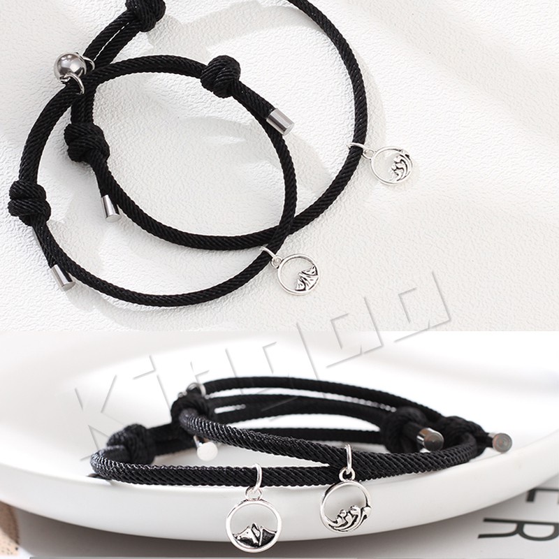 ☛TK☚ 2 pcs gelang magnet/1 Pasang Gelang Couple Magnet Gelang Tali Couple Magnet Persahabatan r385 a063