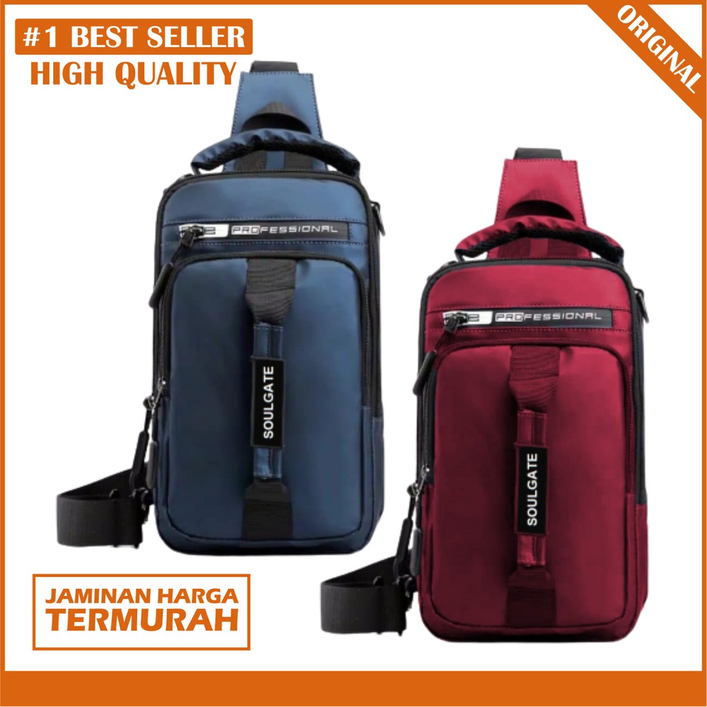 sling bag pria / tas selempang pria original / tas sling bag Soulgate / Waistbag - rajatas.bdg