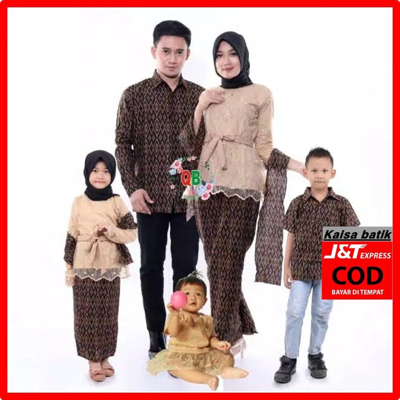 BAJU BATIK COUPLE KEBAYA BROKAT KELUARGA BATIK KELUARGA BATIK COUPLE SARIMBIT BATIK KELUARGA SERAGAM