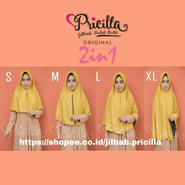 JILBAB INSTAN BOLAK BALIK PRICILLA ORIGINAL PAD-3