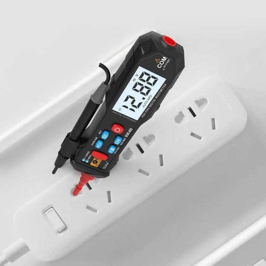 DUKA Mini Pocket Digital Multimeter AC/DC Voltage Tester - DLBS-600 - Black