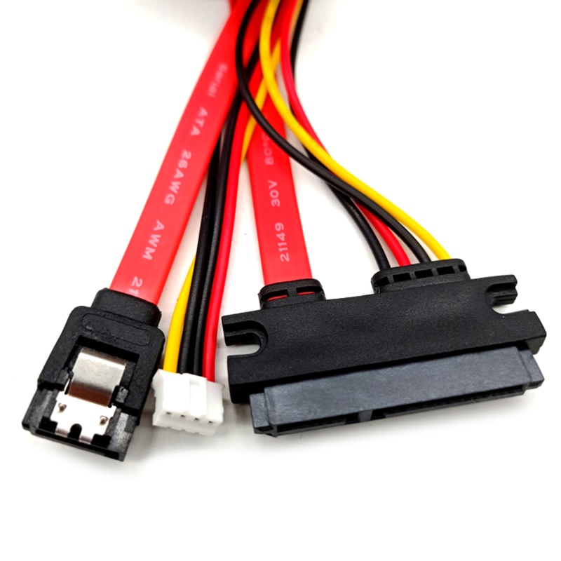 Zzz Kabel Extension Data Sata Iii 7 + 15 (22 Pin, Sata Male Ke Female) 19.69in