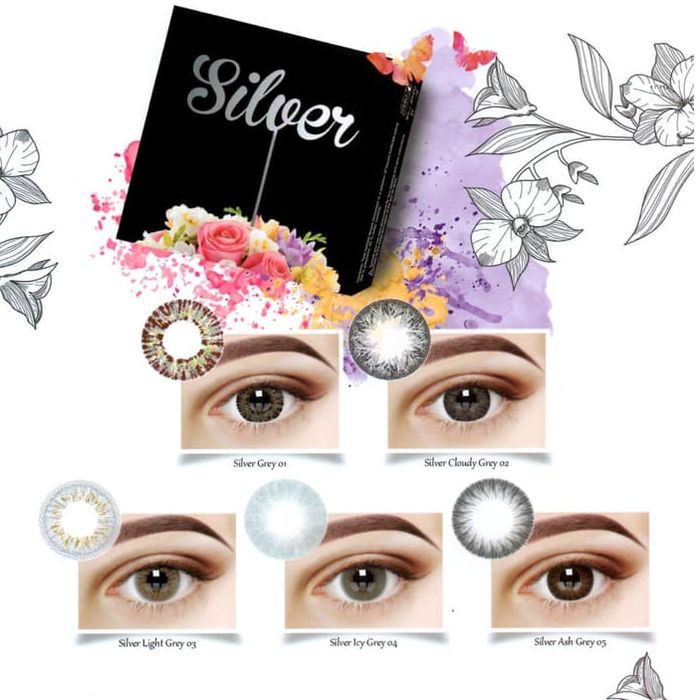 ❤ RATU ❤ Softlens X2 Ice Silver Normal | Soflens Ice Silver By X2 Big Eyes Dia 15mm