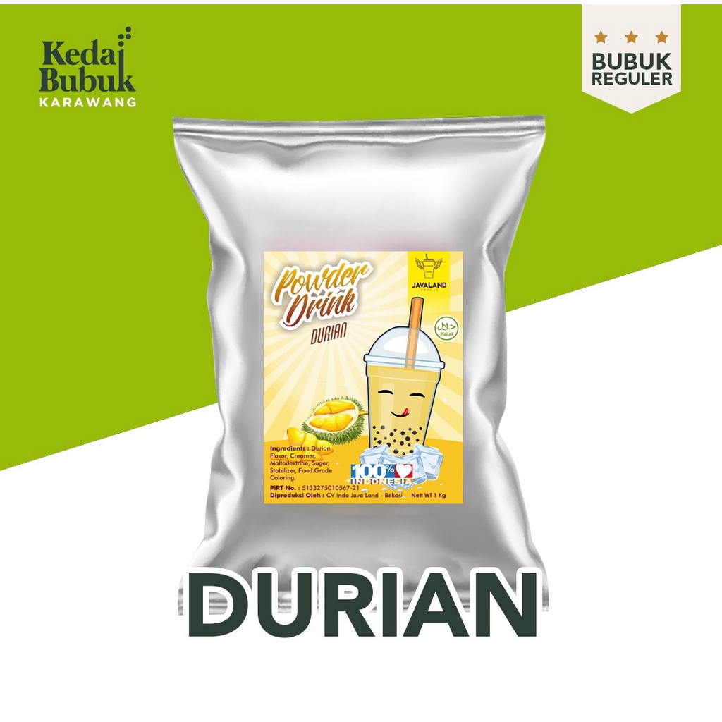 

rasa buah Durian Bubuk Minuman Bubble Powder Original Javaland 1kg