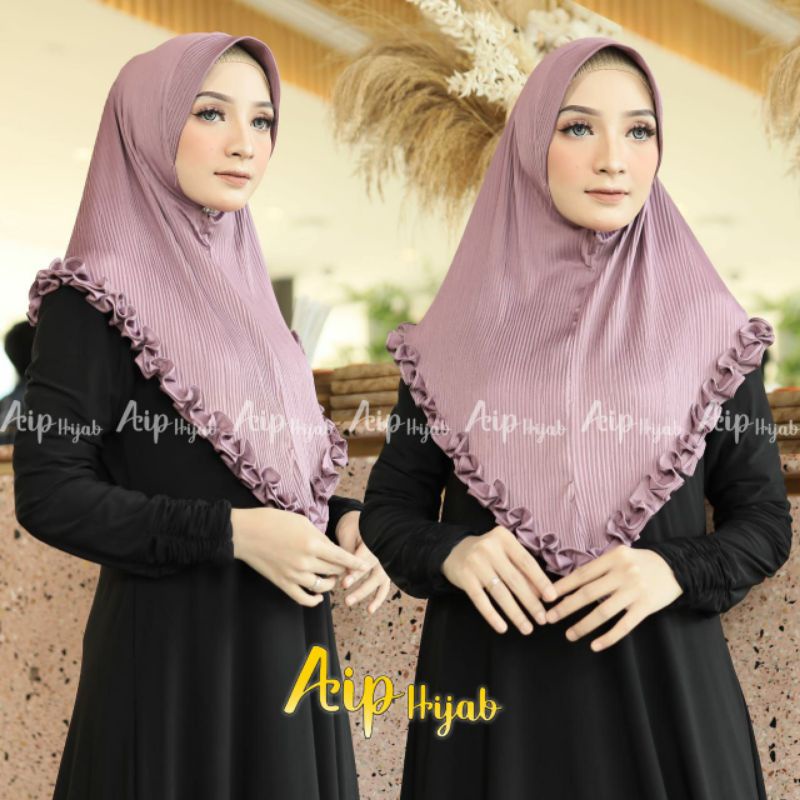 OBRAL [ORI AIP HIJAB] GOTIK PLISKET PAD/ BERGO PLISKET GOTIK