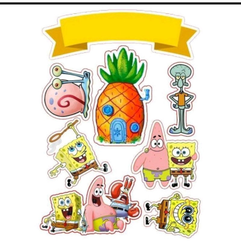 Topper Spongebob | Topper Cake Spongebob Topper Spongbob