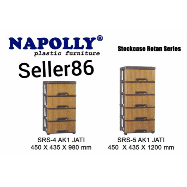 NAPOLLY LEMARI LACI RAK rotan SERBAGUNA / EXSEL RAK LACI 4 SUSUN 5 SUSUN MURAH