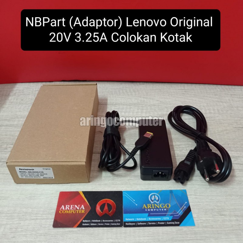 NBPart (Adaptor) Lenovo Adaptor 20V 3.25A Original Colokan Kotak