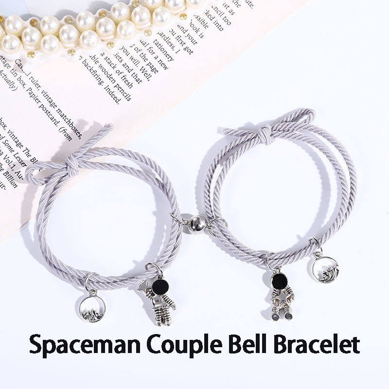 Korea Mahasiswa Astronot Braided Gelang Pasangan Pacar Gelang Perhiasan Kecil Hadiah Ulang Tahun-Won