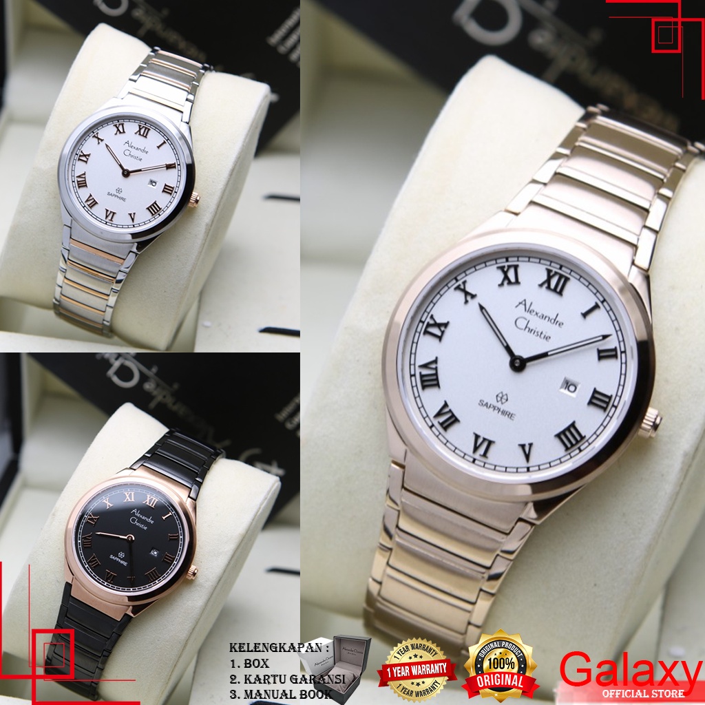 ALEXANDER CHRISTIE WANITA ORIGINAL JAM SAPPHIRE ALEXANDRE CHRISTIE WANITA JAM ALEXANDER CRISTIE 8538