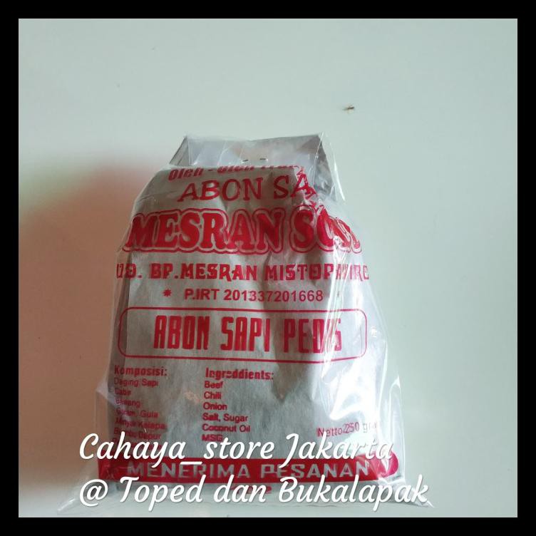 

Special Price Abon Sapi Mesran Solo Original Pedas Makanan Instan Kaleng