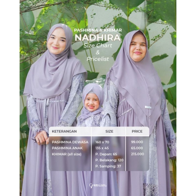 KHIMAR & PASHMINA NADHIRA GREENISM