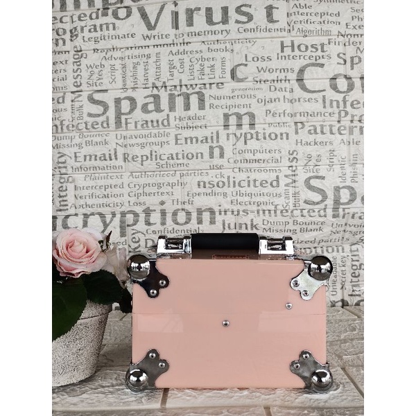 beautycase mini Cooper peachy pink/ koper makeup/beautycase