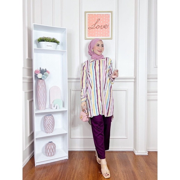 AMIRA SET original by KANAYA/ONESET TUNIK/SETCEL TUNIK KEKINIAN/ONESET KATUN RAYON PREMIUM