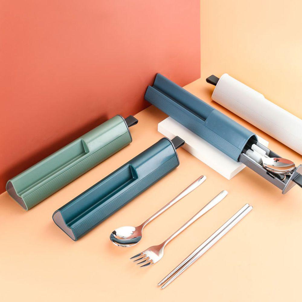 Top Cutlery Set Portable High Quality Travel Sendok Garpu Set Garpu Sendok Sumpit Peralatan Makan Set