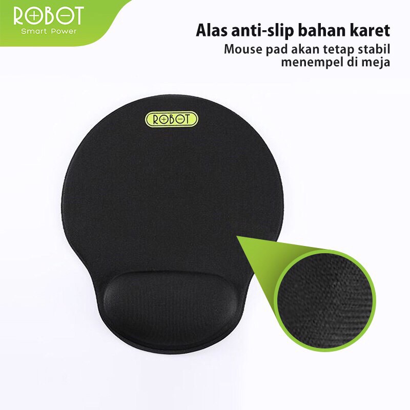 Mousepad Anti Slip ROBOT RP02 New Gaming Polos Hitam Murah Rubber Original - Garansi Resmi 1 Tahun